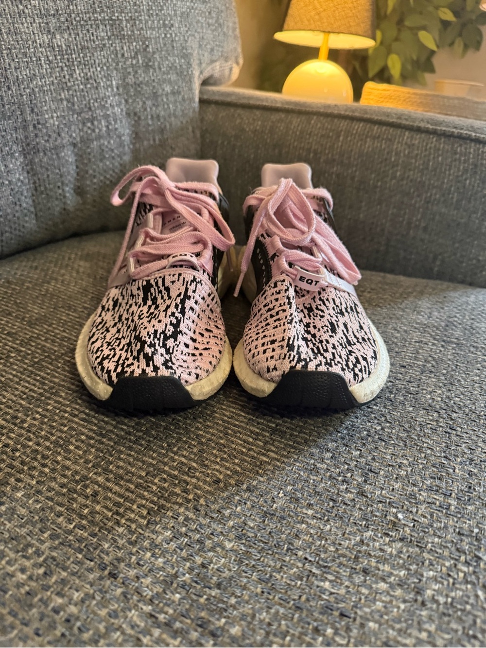adidas Women's Pink and Black Athletic Shoes - Picture 2 of 6